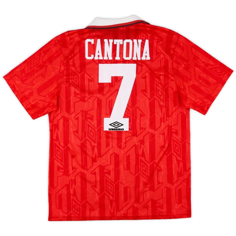 1992-94 Manchester United Home Shirt Cantona #7 - 8/10 - (L)