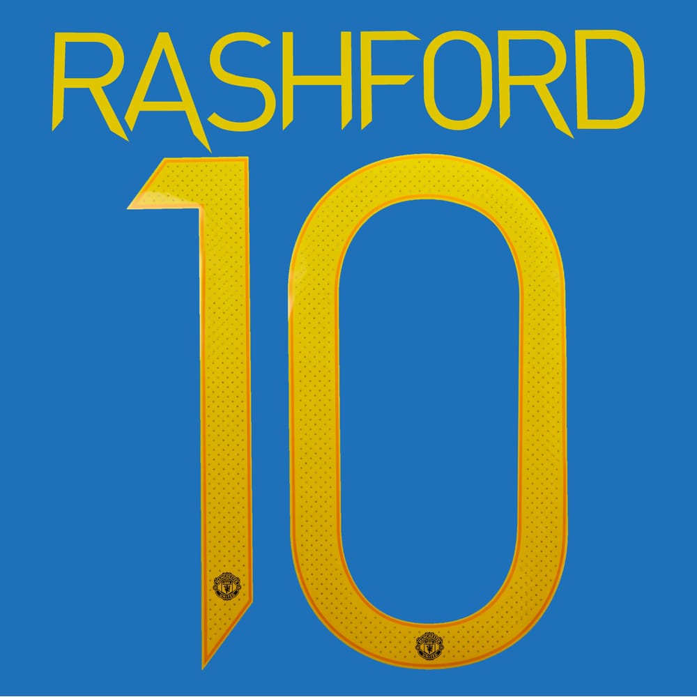 2021-22 Manchester United Third Cup Rashford #10 Name Set