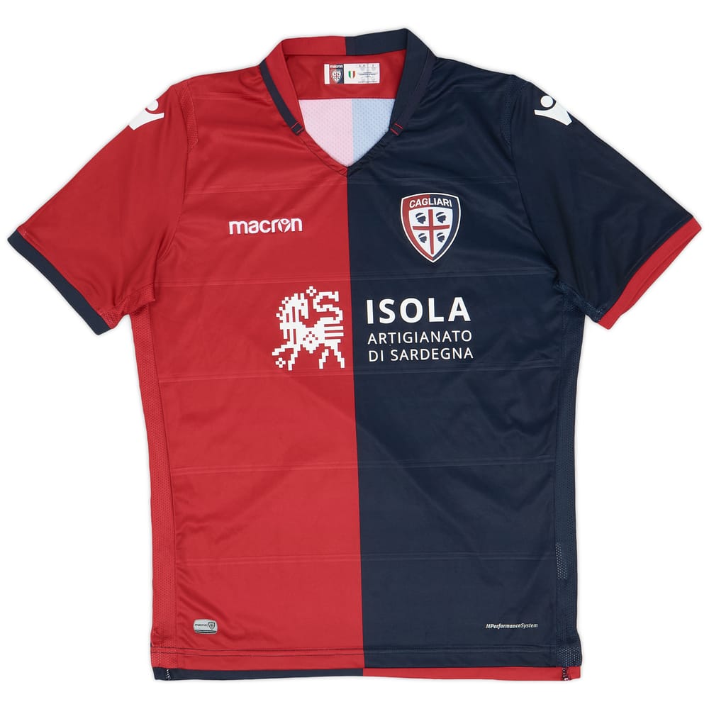 2017-18 Cagliari Home Shirt - 8/10 - (S)