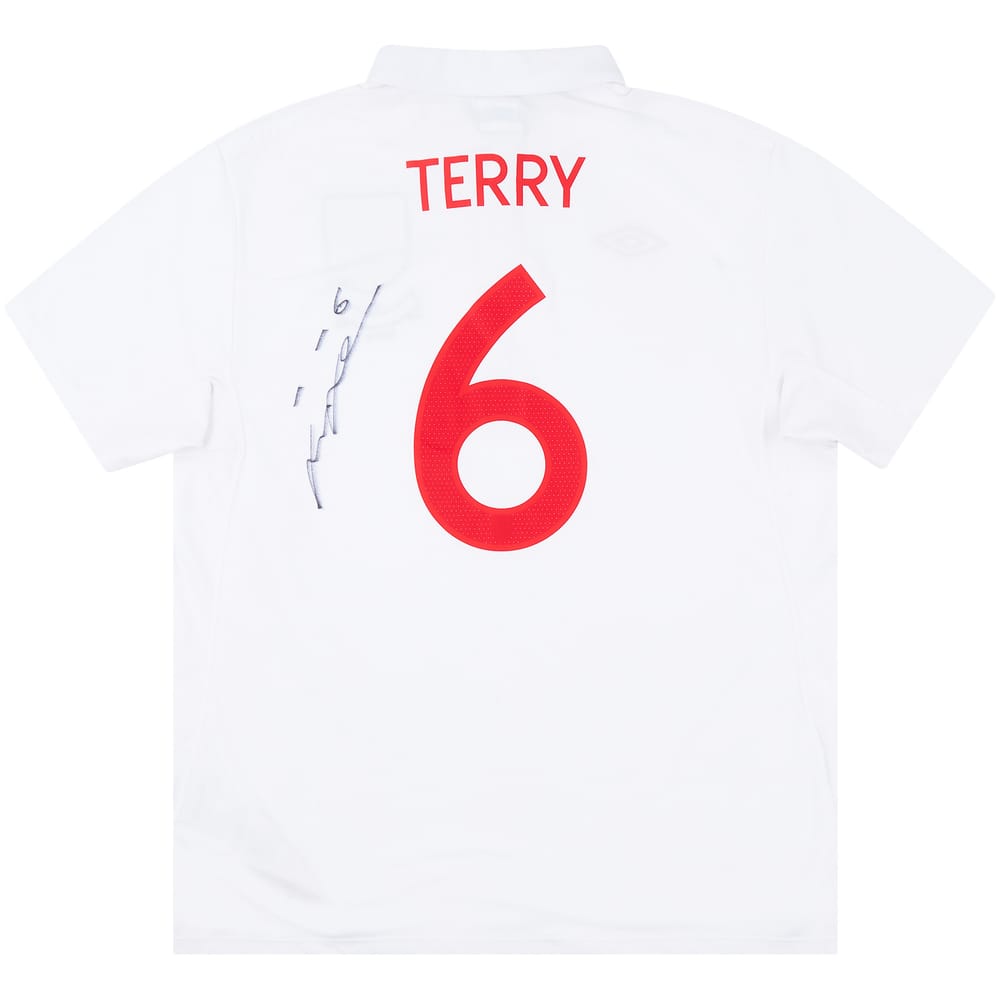 2009 England Match Issue Signed Home Shirt Terry #6 (v Kazakhstan)