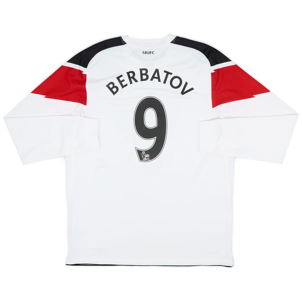 2010-12 Manchester United Player Issue Away L/S Shirt Berbatov #9 - 7/10 - (XL)