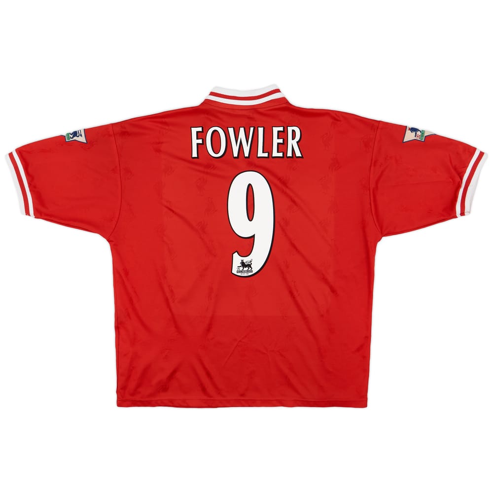 1996-98 Liverpool Home Shirt Fowler #9 - 7/10 - (XXL)