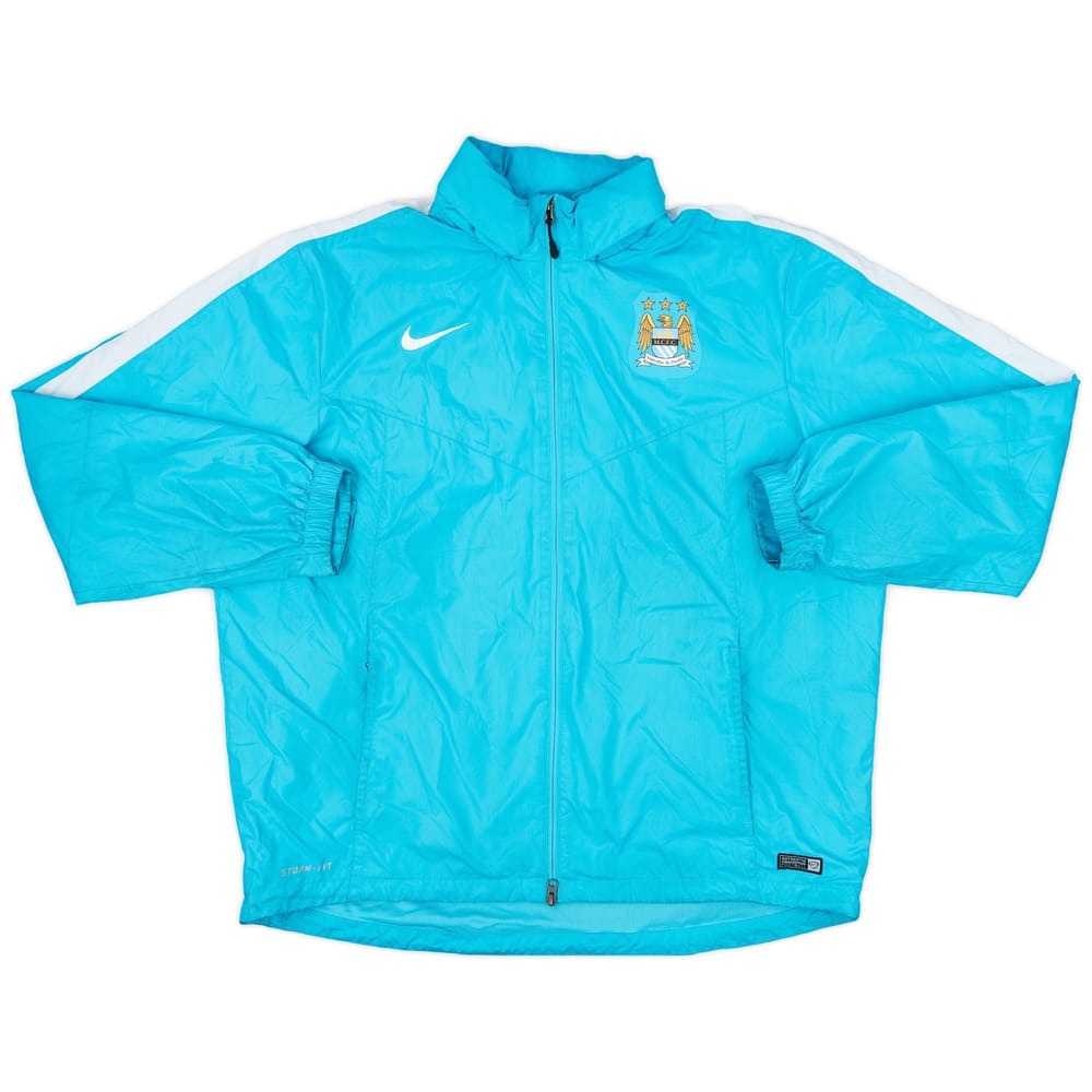 2015-16 Manchester City Nike Hooded Rain Jacket - 7/10 - (XXL)