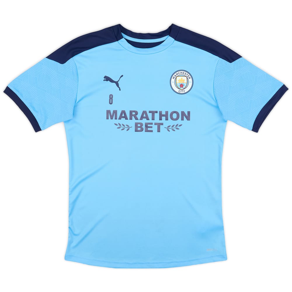 2020-21 Manchester City Player Issue Training Shirt #8 (Gundogan) - As New - (S)
