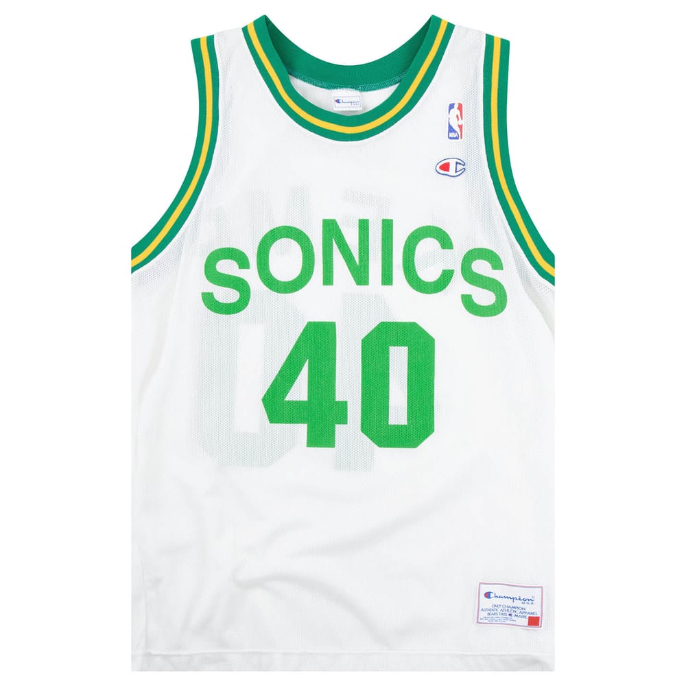 1991-95 Seattle Supersonics Kemp #40 Champion Jersey (Home) M