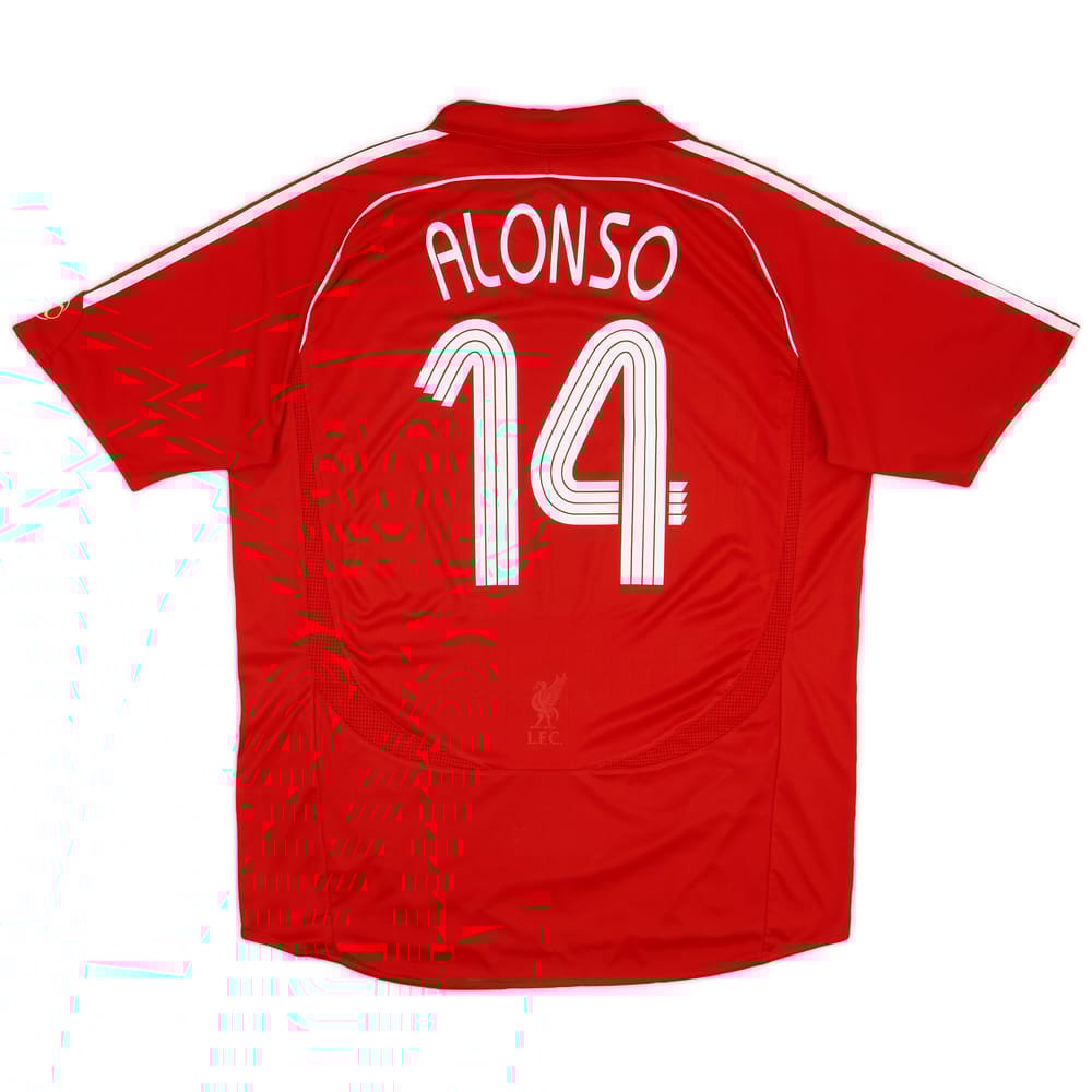 2006-08 Liverpool Home Shirt Alonso #14 - 6/10 - (XL)