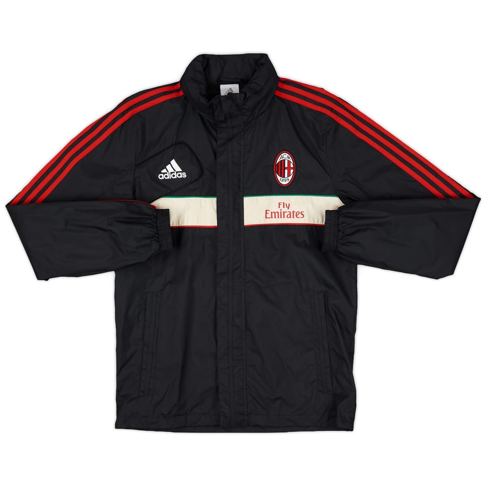 2012-13 AC Milan adidas Hooded Rain Jacket - 9/10 - (S)