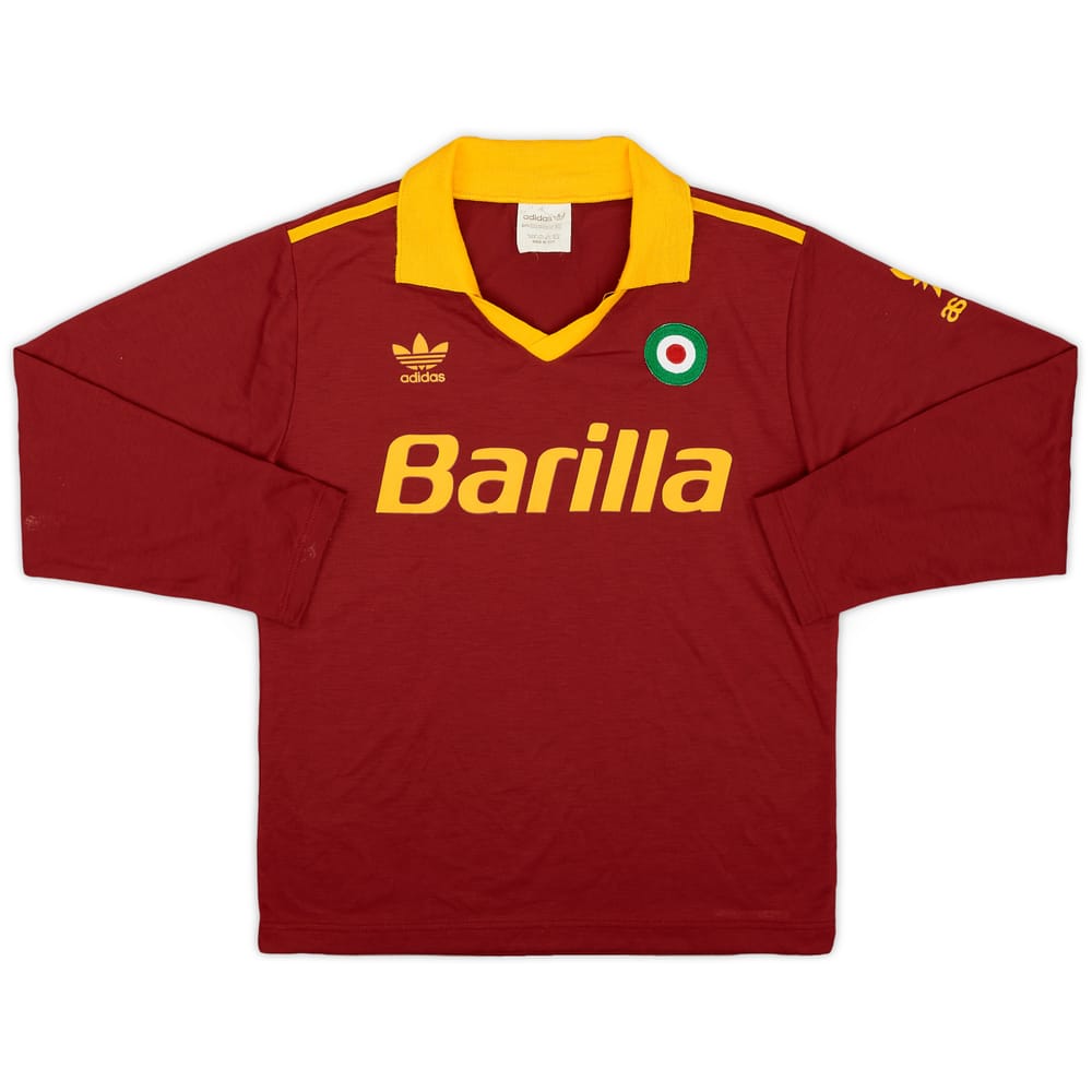 1991-92 Roma Home L/S Shirt - 7/10 - (XS)