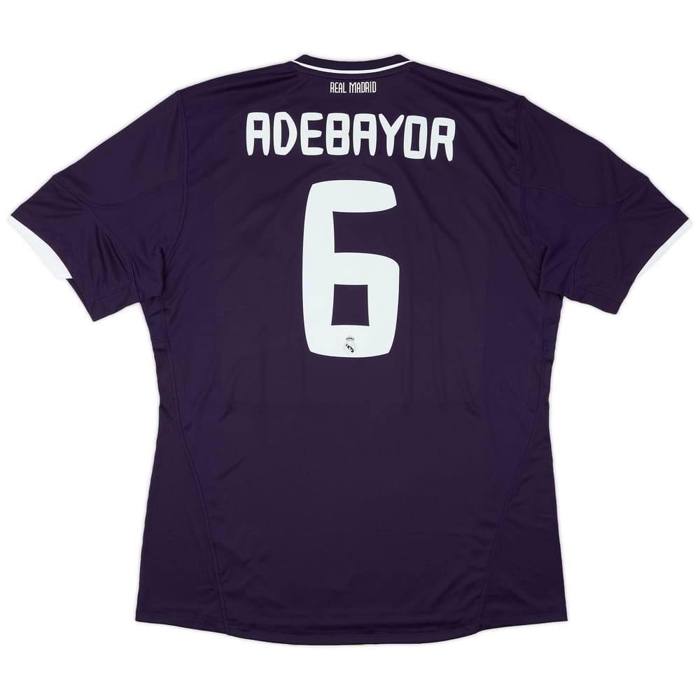 2010-11 Real Madrid CL Third Shirt Adebayor #6 (XL)