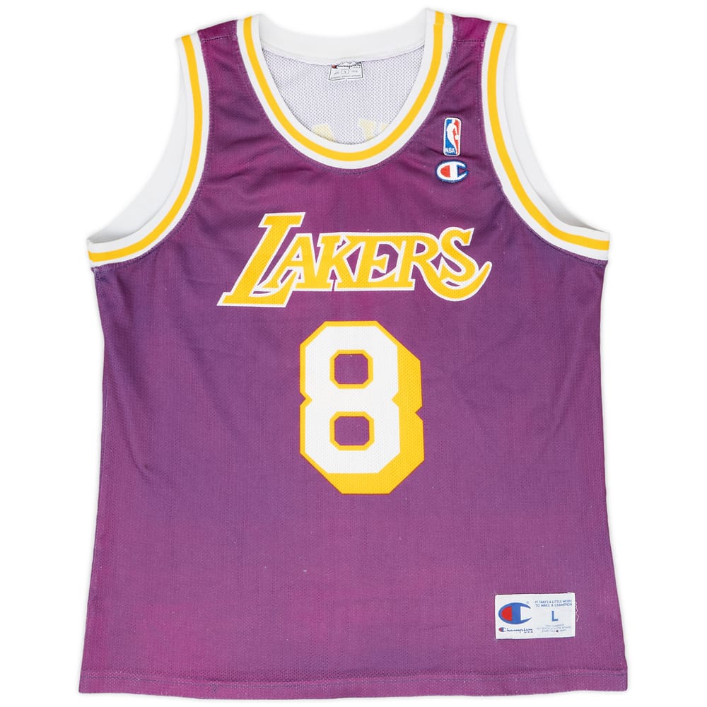 1996-99 LA Lakers Bryant #8 Champion Away Jersey - 5/10 - (L)