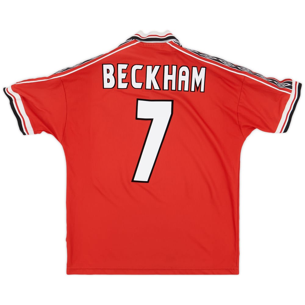 1998-00 Manchester United Home Shirt Beckham #7 - 5/10 - (L)