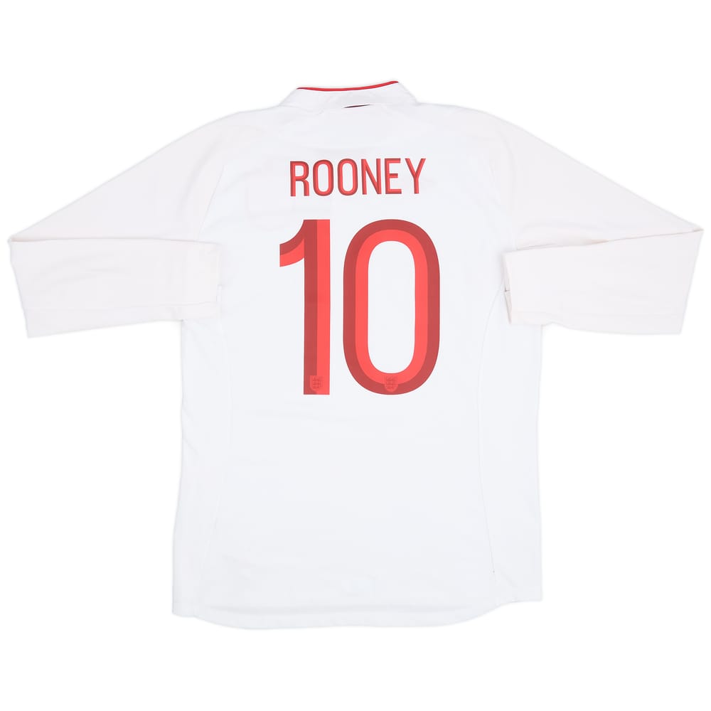 2012-13 England Home L/S Shirt Rooney #10 - 9/10 - (L)