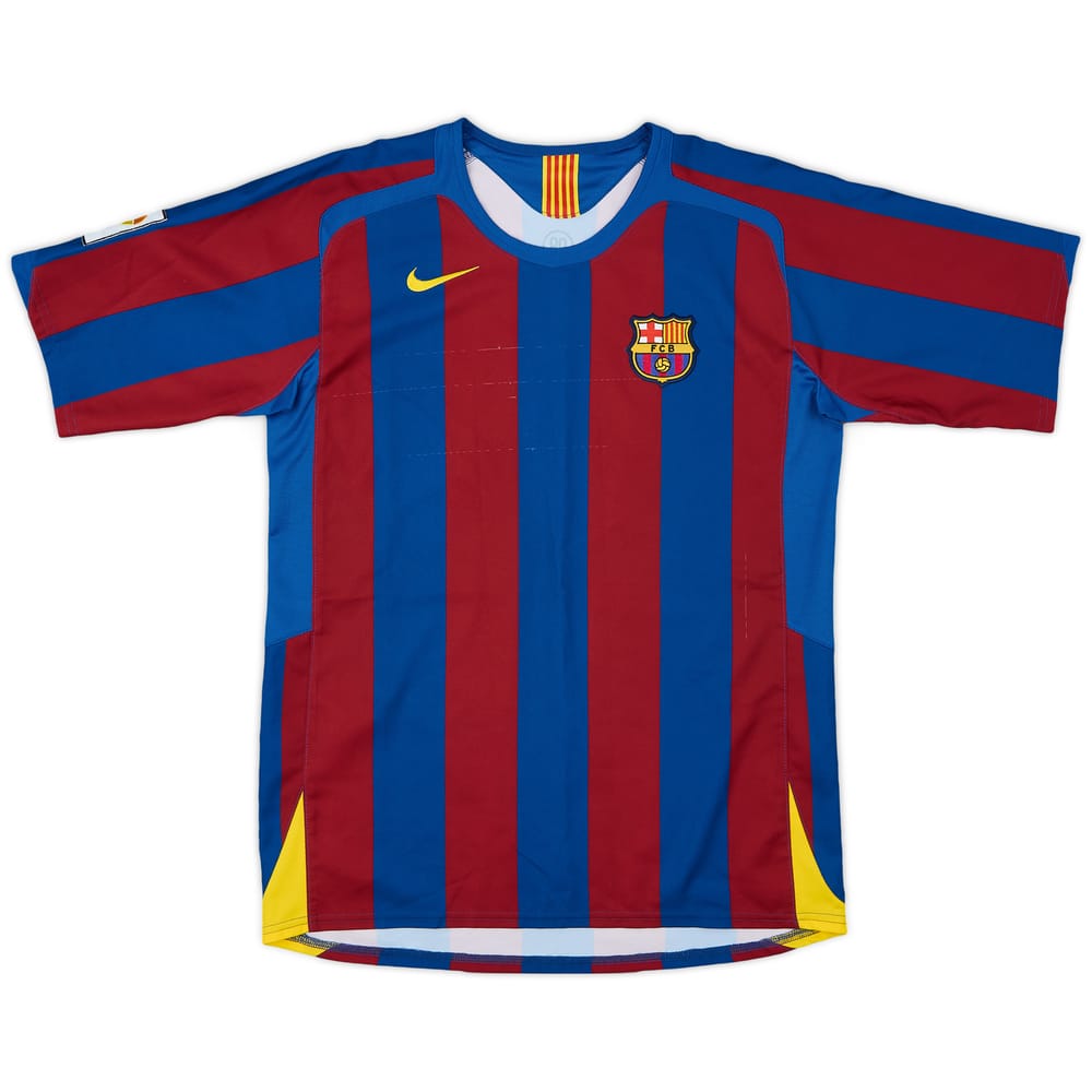 2005-06 Barcelona Home Shirt - 7/10 - (XL.Boys)