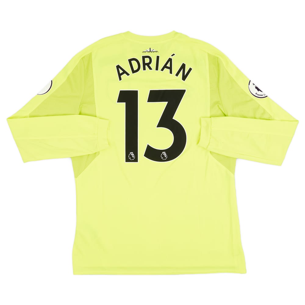 2017-18 West Ham Match Issue GK Shirt Adrian #13