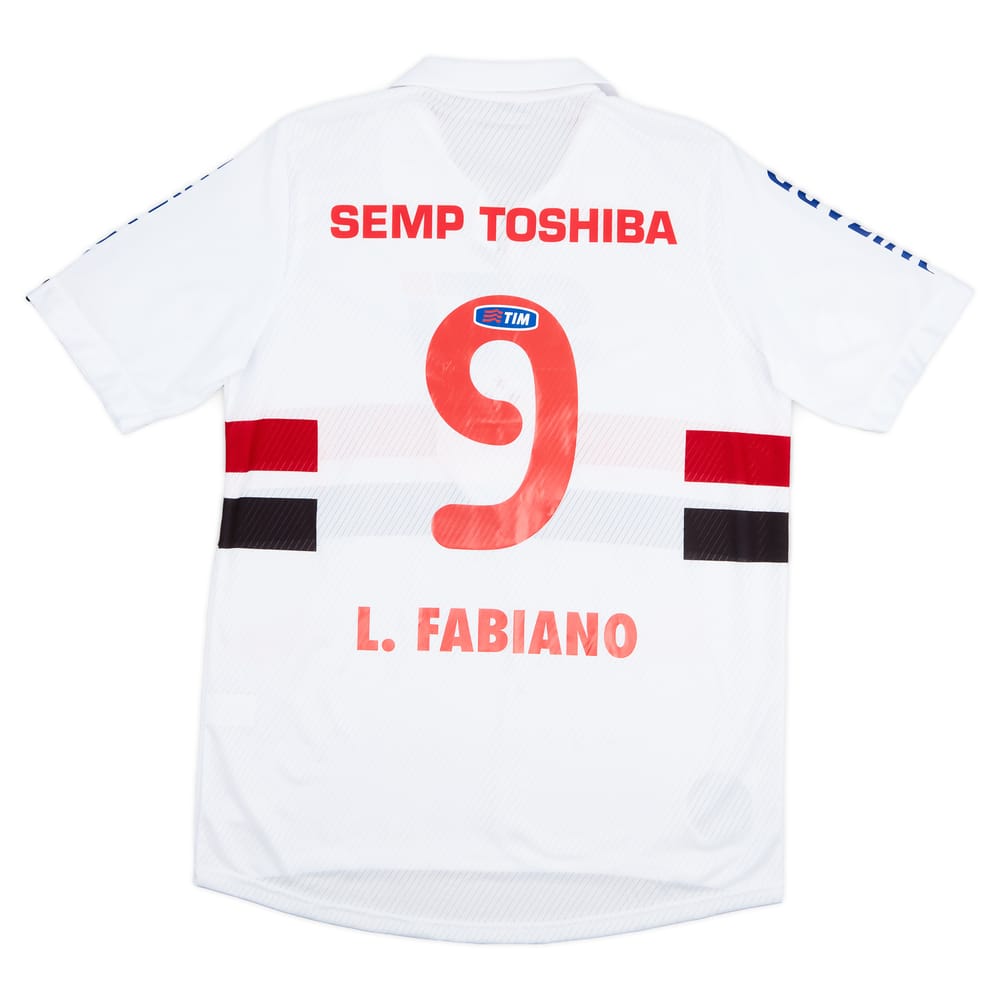 2013 Sao Paulo Home Shirt L.Fabiano #9 - Very Good 7/10 - (L)