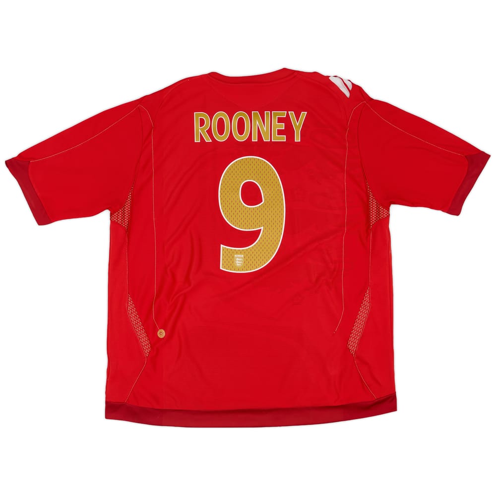 2006-08 England Away Shirt Rooney #9 - 5/10 - (XXL)