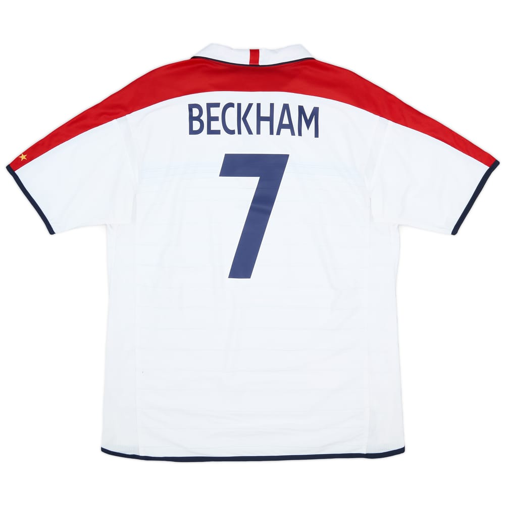 2003-05 England Home Shirt Beckham #7 - 5/10 - (XL)