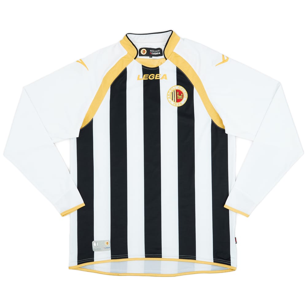 2010-11 Ascoli Home L/S Shirt - 9/10 - (L)