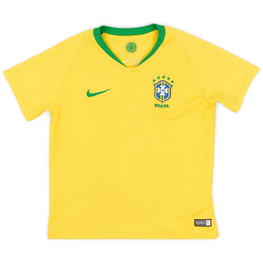 2018-19 Brazil Home Shirt - 6/10 - (5-6Y)