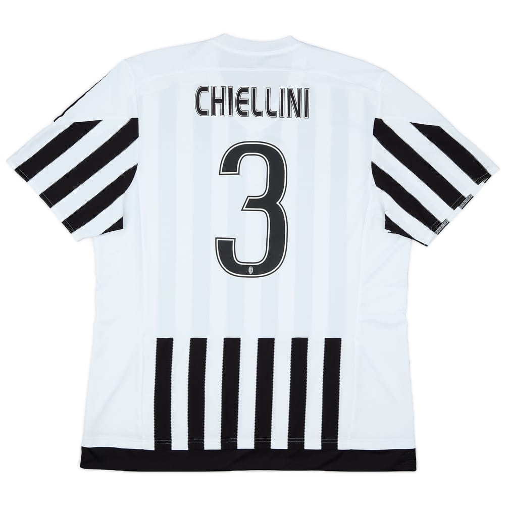 2015-16 Juventus Authentic Home Shirt Chiellini #3 - 7/10 - (XXL)