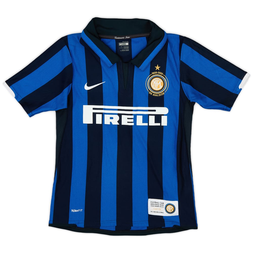 2007-08 Inter Milan Centenary Home Shirt - 8/10 - (M.Boys)