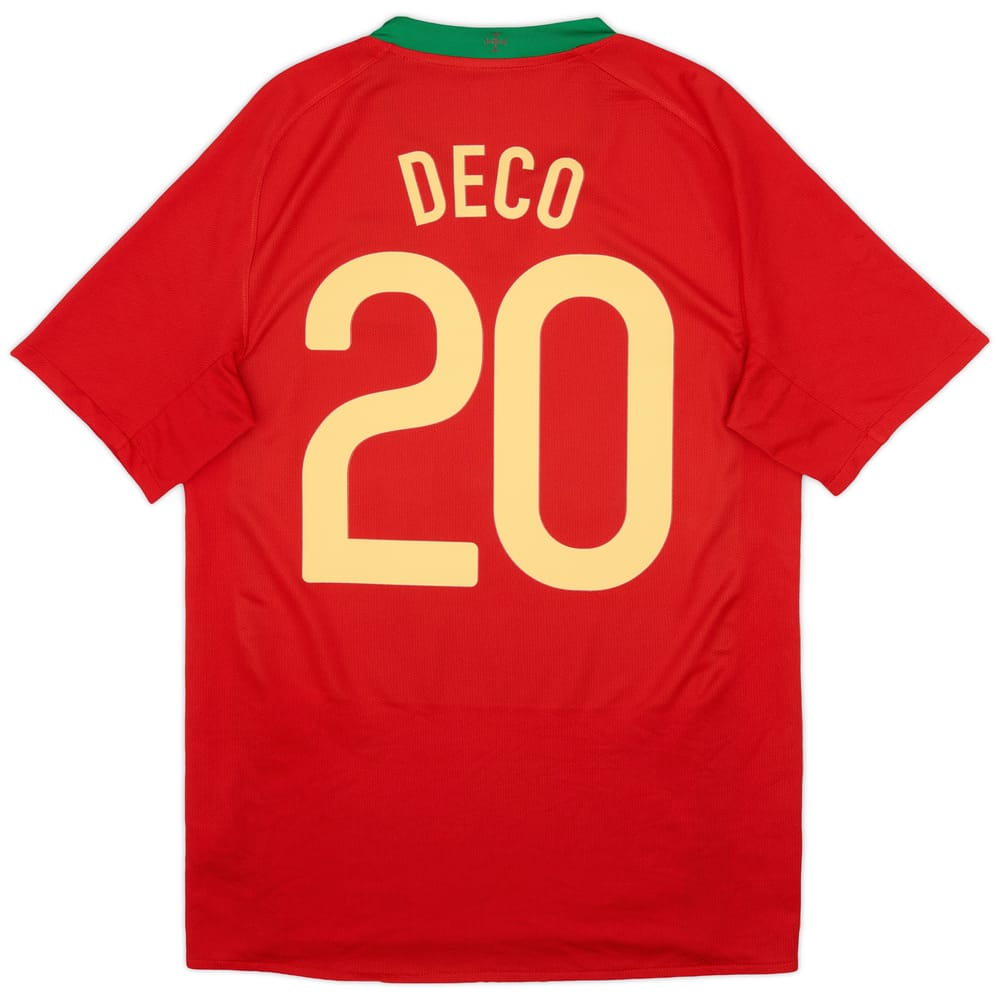 2008-10 Portugal Home Shirt Deco #20 - 8/10 - (S)