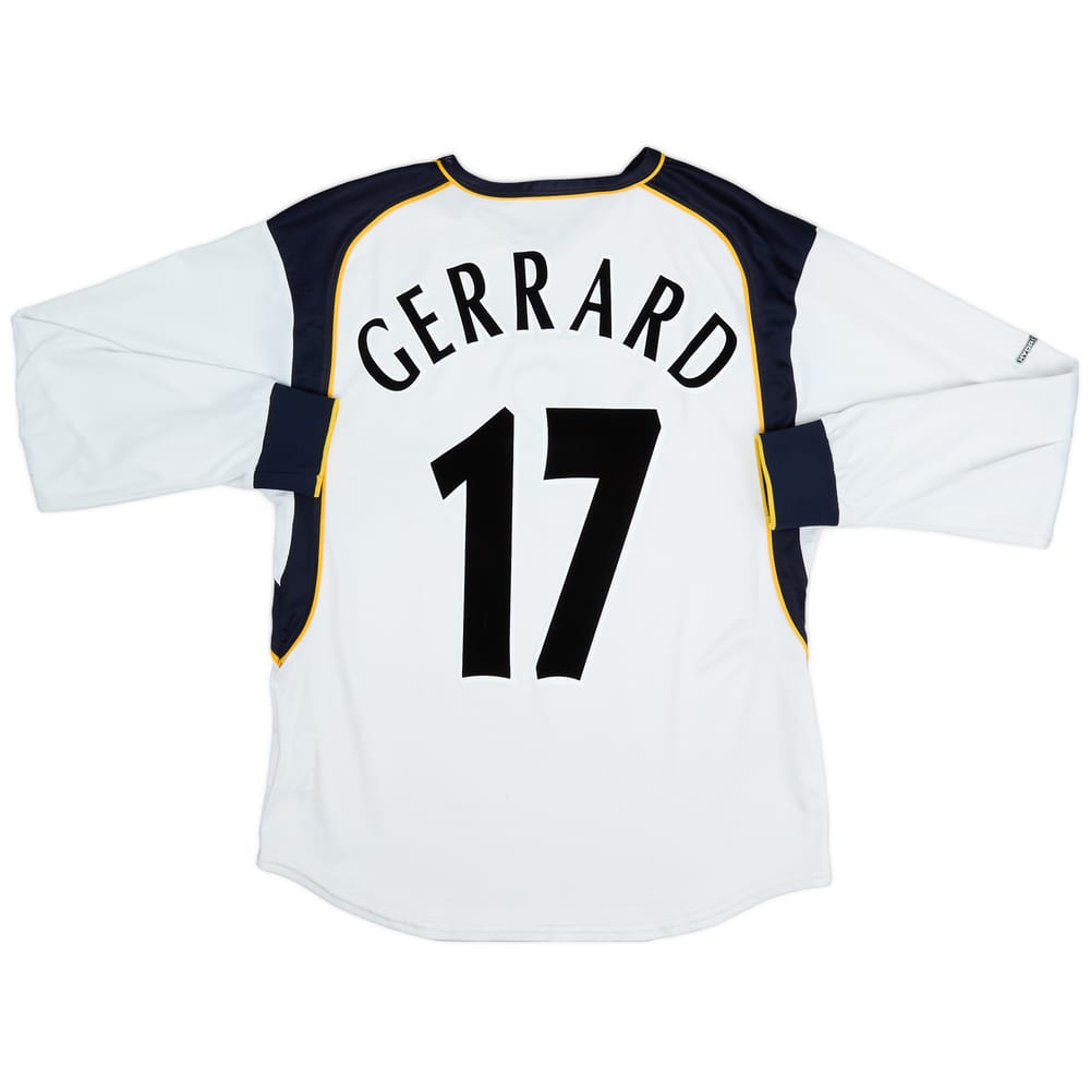 2001-03 Liverpool Away L/S Shirt Gerrard #17 - 6/10 - (M)