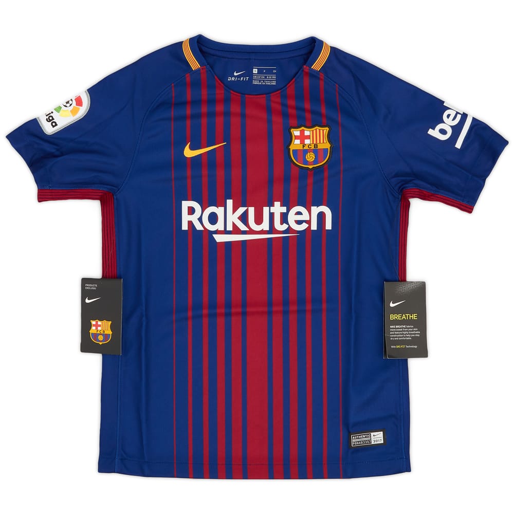 2017-18 Barcelona Home Shirt (S.Boys)