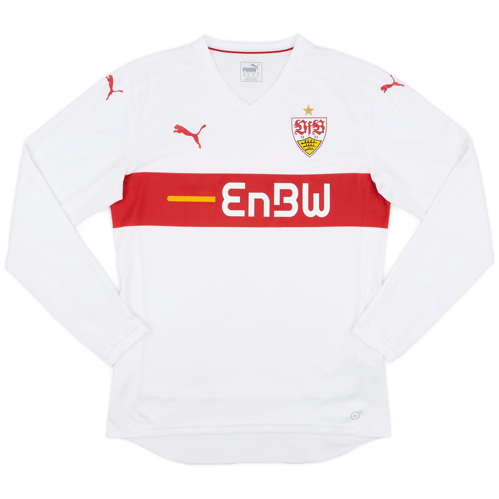 2015-16 Stuttgart Player Issue Home L/S Shirt - 8/10 - (M)