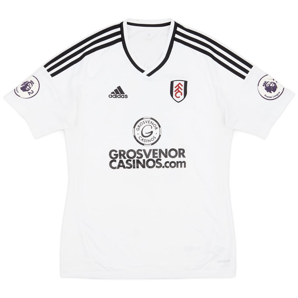2017-18 Fulham Match Worn Home Shirt #6
