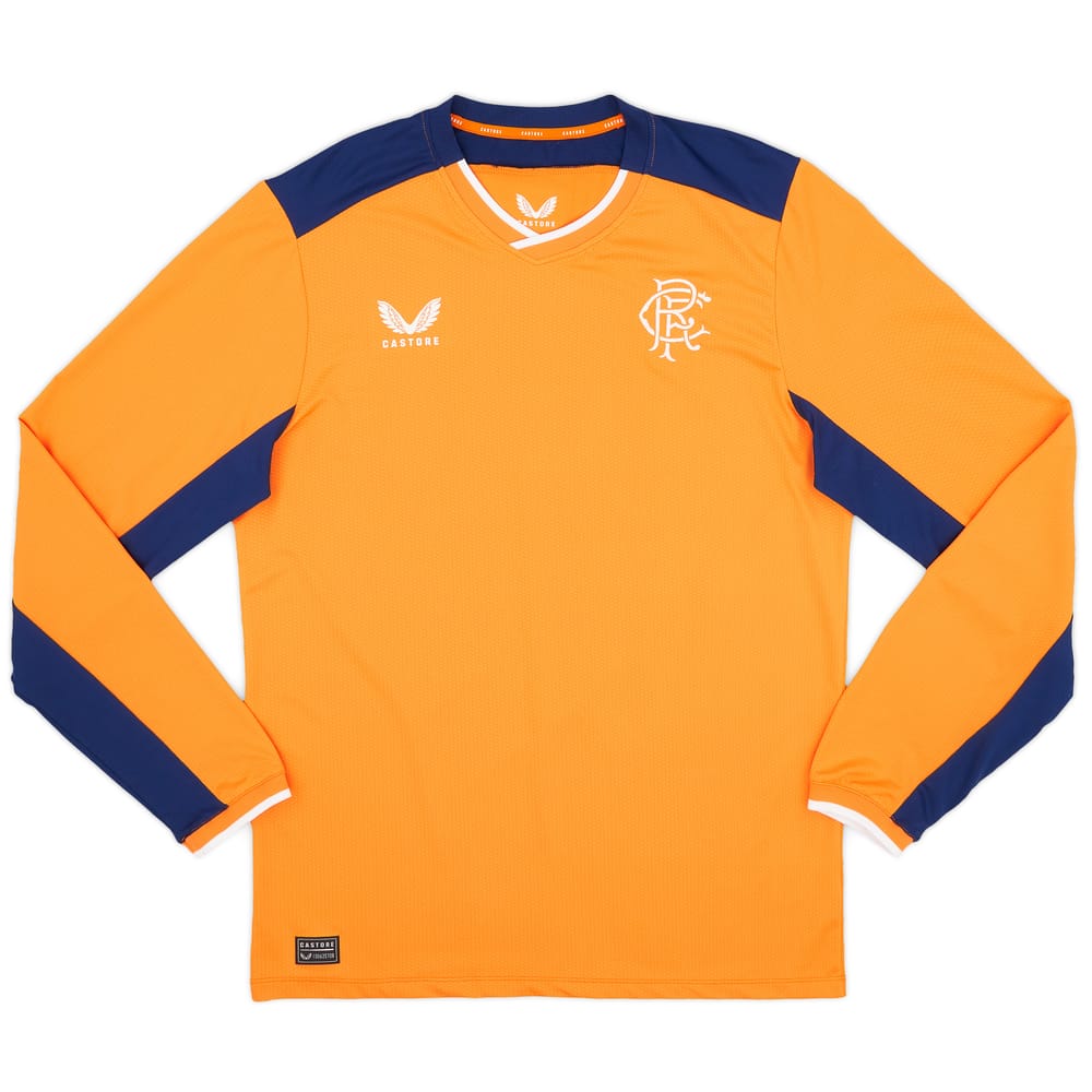 2022-23 Rangers Player Issue Third L/S Shirt - As New