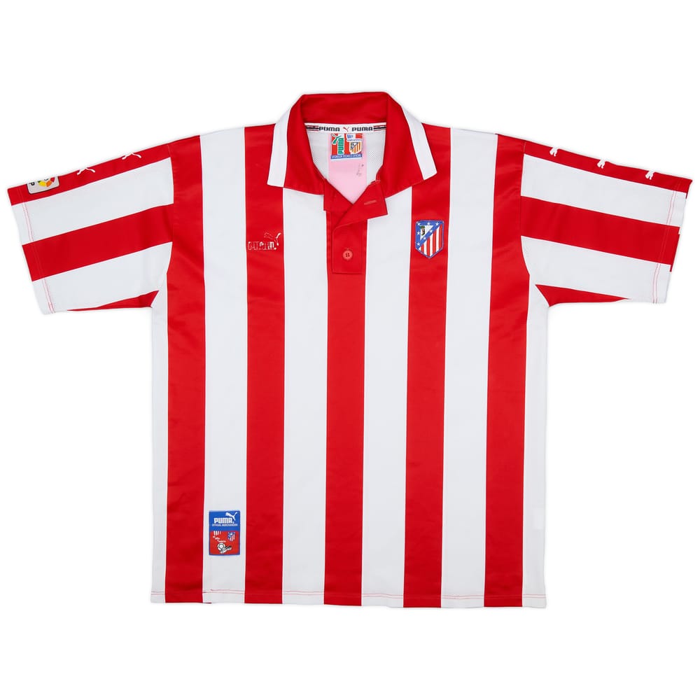 1997-98 Atletico Madrid Home Shirt - 4/10 - (XXL)