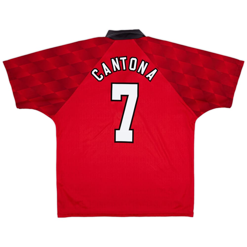1996-98 Manchester United Home Shirt Cantona #7 - 5/10 - (XL)