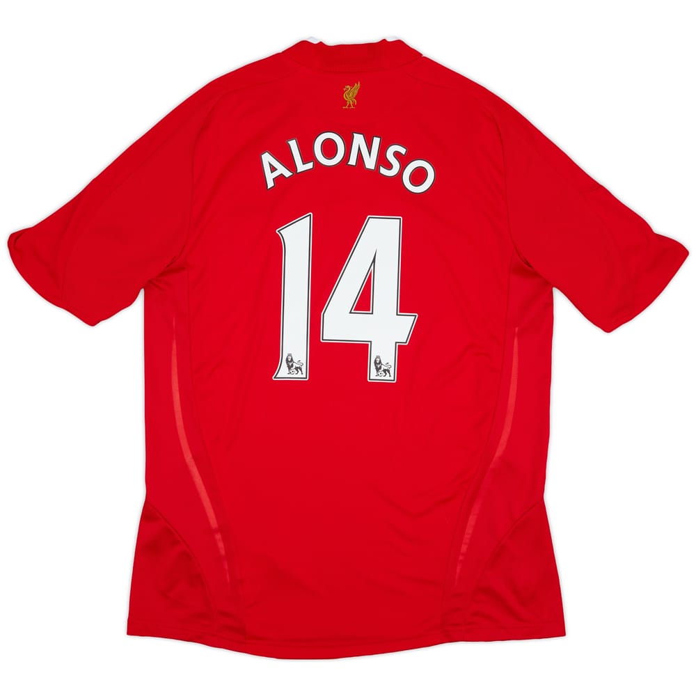 2008-10 Liverpool Home Shirt Alonso #14 - 6/10 - (XL)