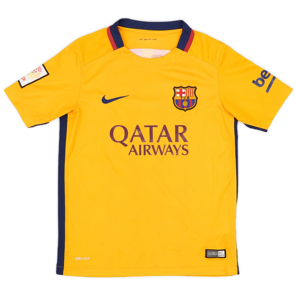 2015-16 Barcelona Away Shirt - 6/10 - (M.Boys)