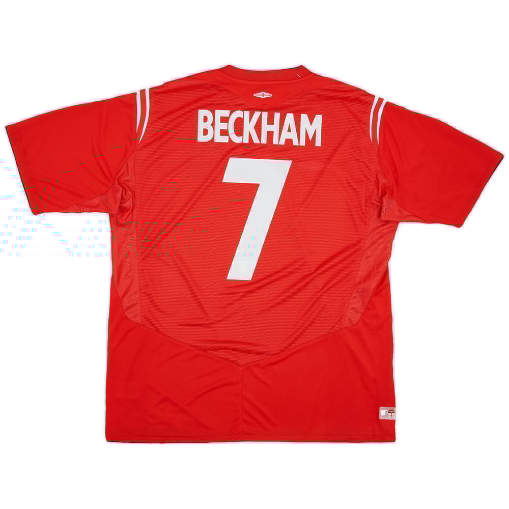 2004-06 England Away Shirt Beckham #7 (XXL)