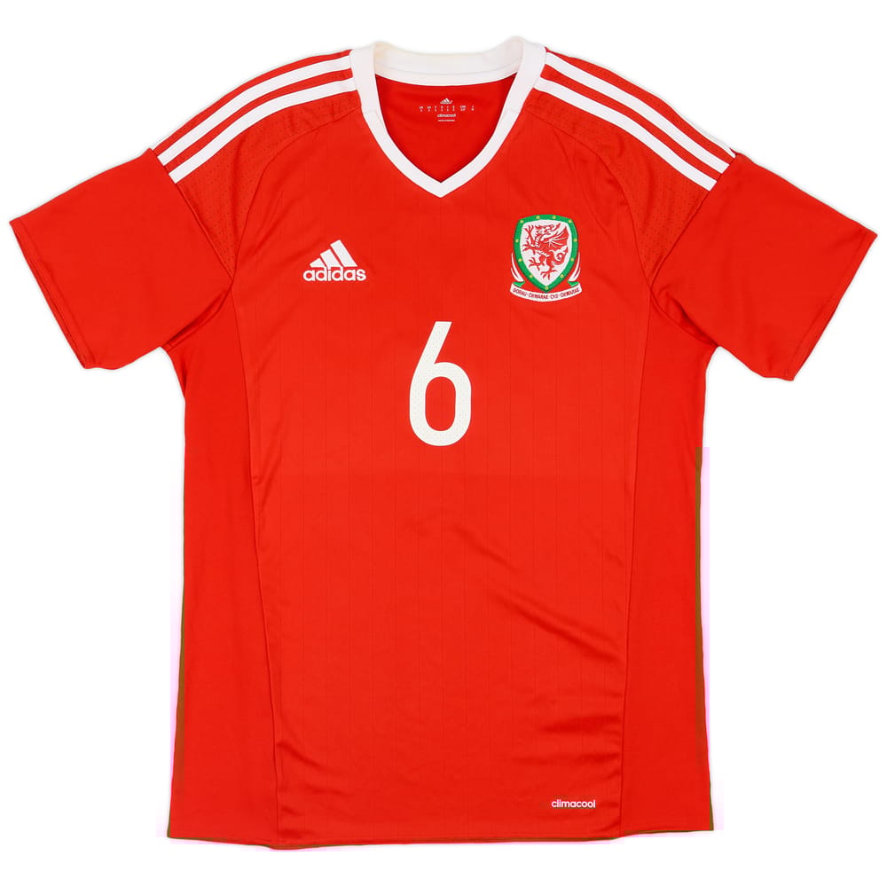 2016-17 Wales Home Shirt #6 - 9/10 - (S)