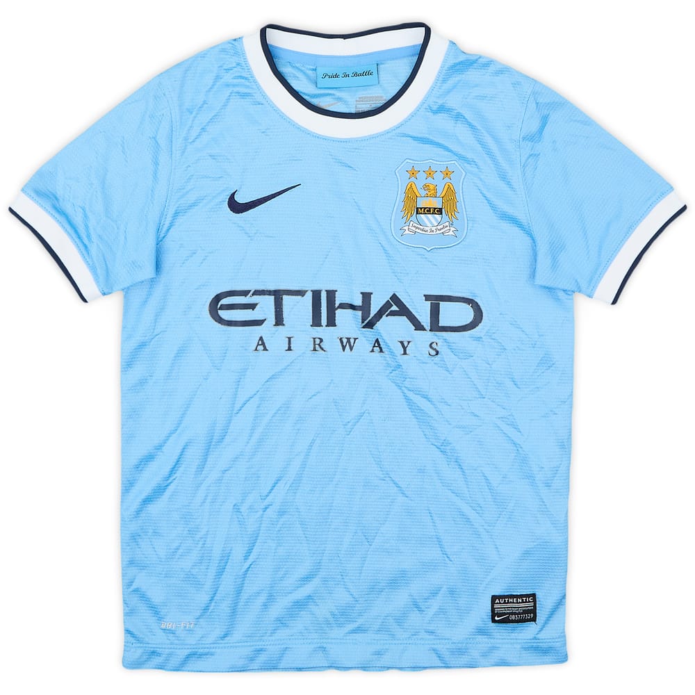 2013-14 Manchester City Home Shirt - 7/10 - (S.Boys)