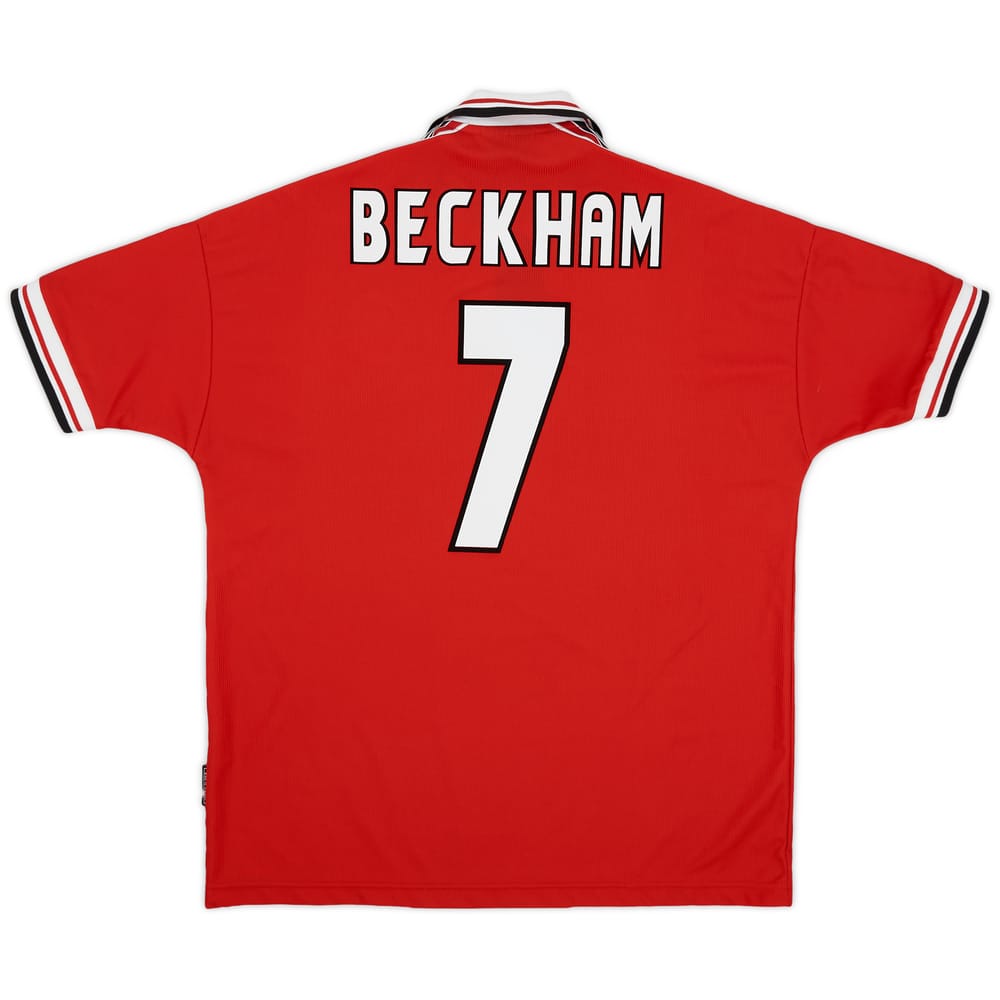 1998-00 Manchester United Home Shirt Beckham #7 - 9/10 - (XL)