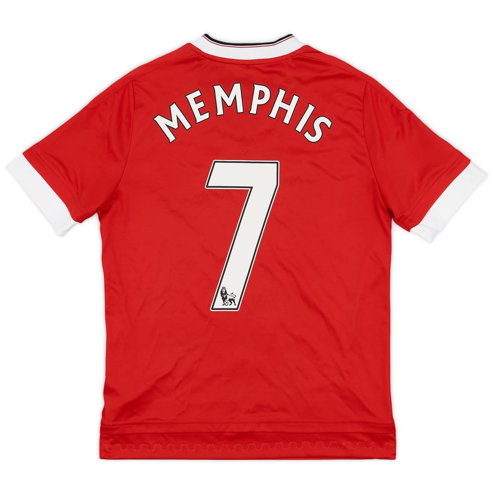 2015-16 Manchester United Home Shirt Memphis #7 - 8/10 - (L.Boys)