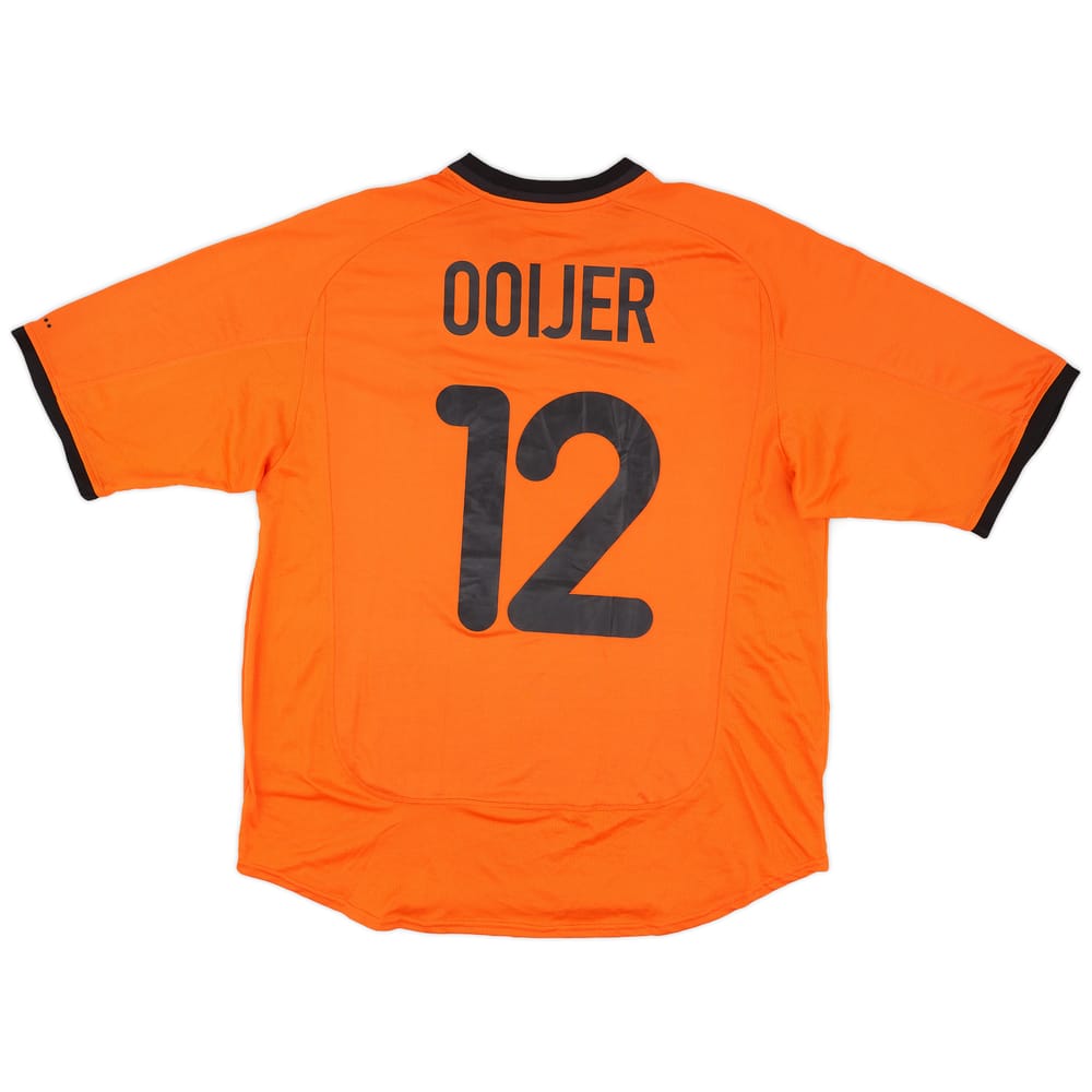 2001 Netherlands Match Issue Home Shirt Ooijer #12