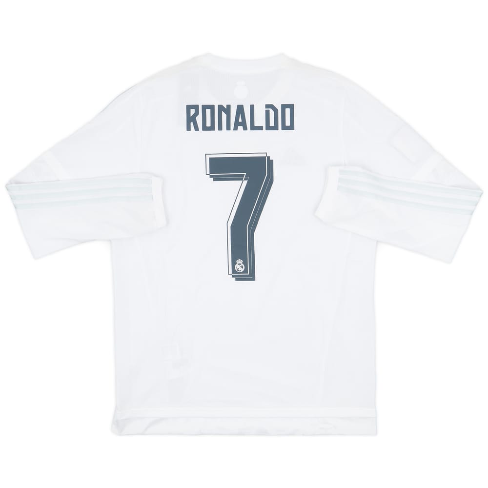 2015-16 Real Madrid Home L/S Shirt Ronaldo #7 (L)