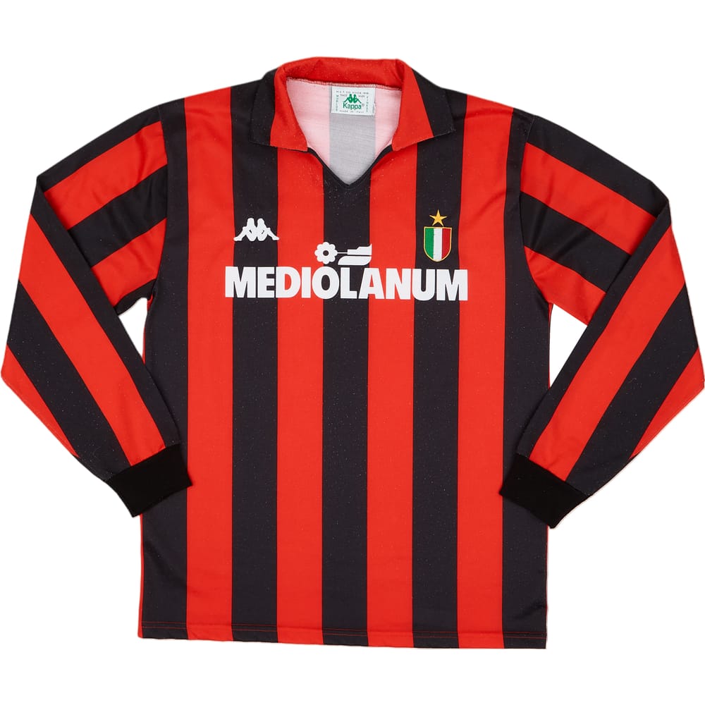 1988-89 AC Milan Home L/S Shirt - 6/10 - (L)