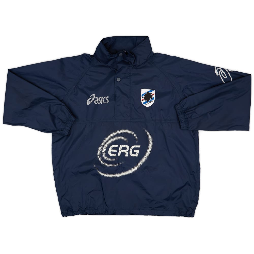 2002-03 Sampdoria Asics 1/4 Zip Rain Jacket - 5/10 - (L)