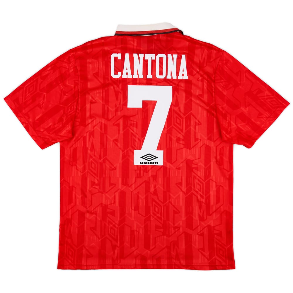 1992-94 Manchester United Home Shirt Cantona #7 - 8/10 - (L)