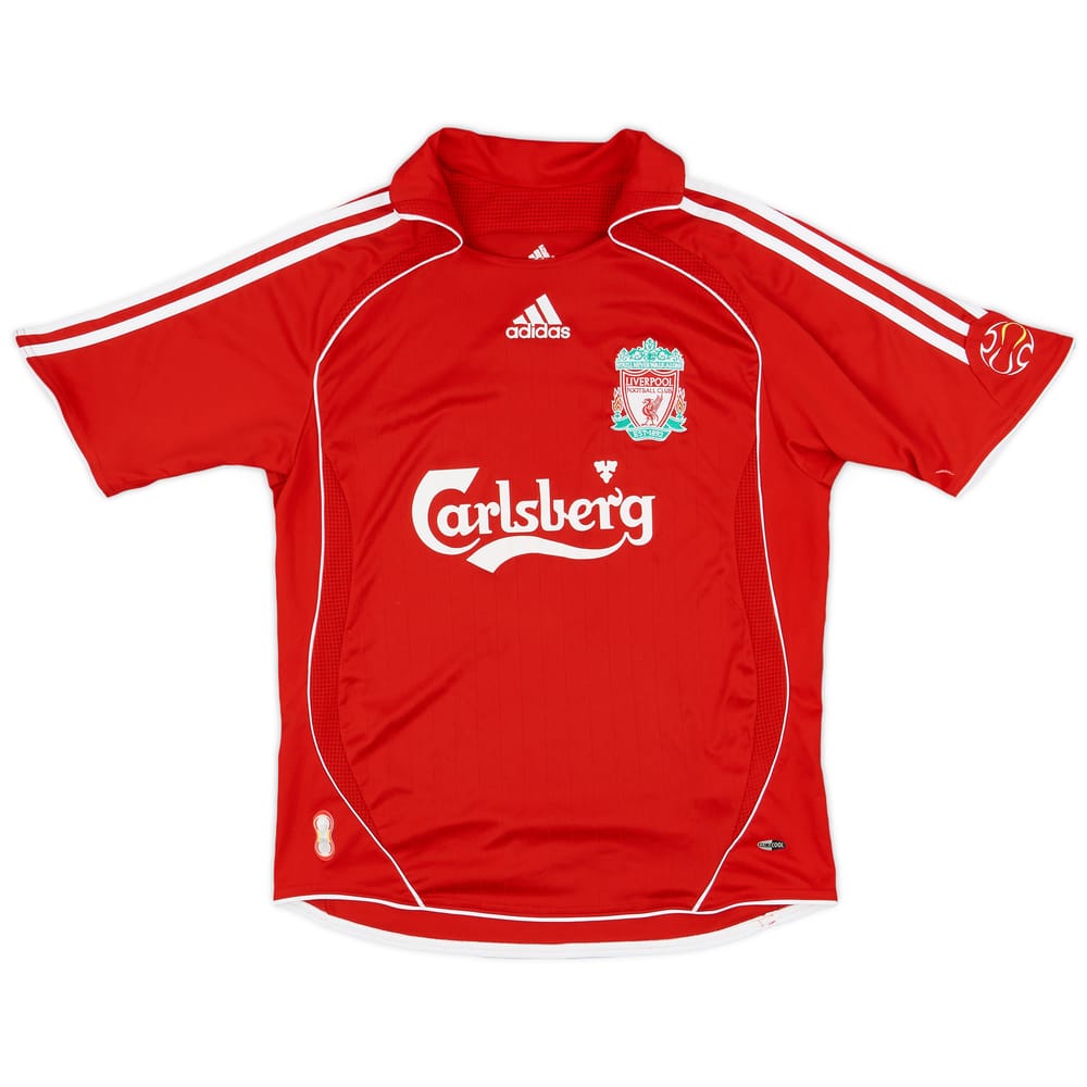2006-08 Liverpool Home Shirt - 8/10 - (L.Boys)