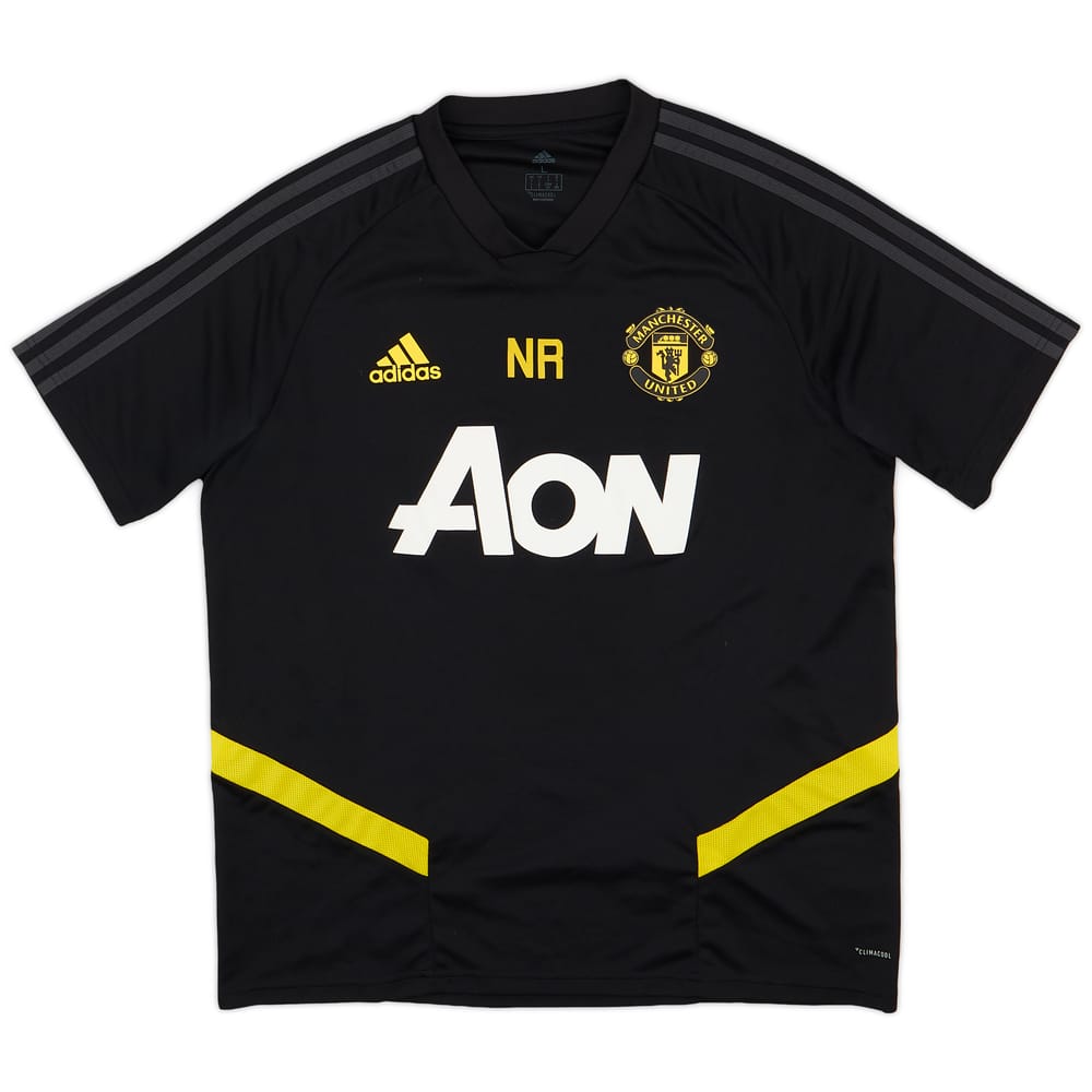 2019-20 Manchester United Staff Issue adidas Training Shirt 'NR' - 9/10 - (L)