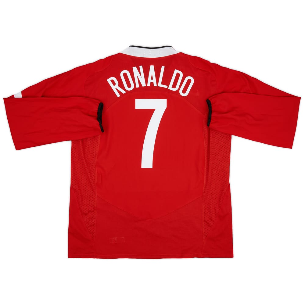 2004-06 Manchester United Home L/S Shirt Ronaldo #7 - 8/10 - (XL)