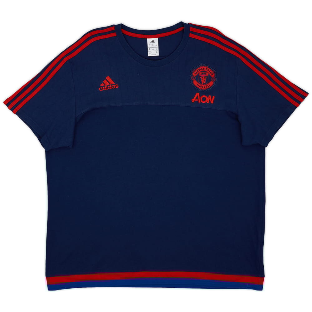 2015-16 Manchester United adidas Cotton Tee - 9/10 - (XXL)