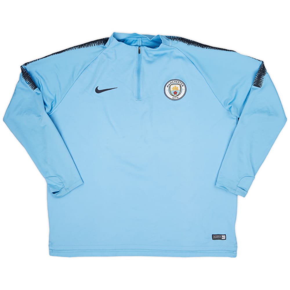 2018-19 Manchester City Nike 1/4 Zip Drill Top - 7/10 - (XXL)